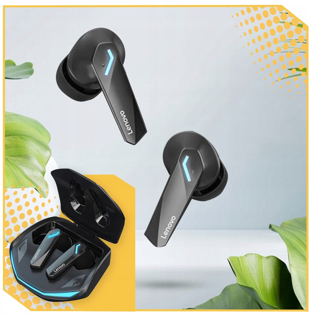 SŁUCHAWKI BEZPRZEWODOWE LENOVO GM2 PRO BLUETOOTH 5.3 GAMINGOWE SPORTOWE IPX Mikrofon tak